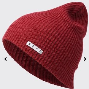 Maroon neff beanie